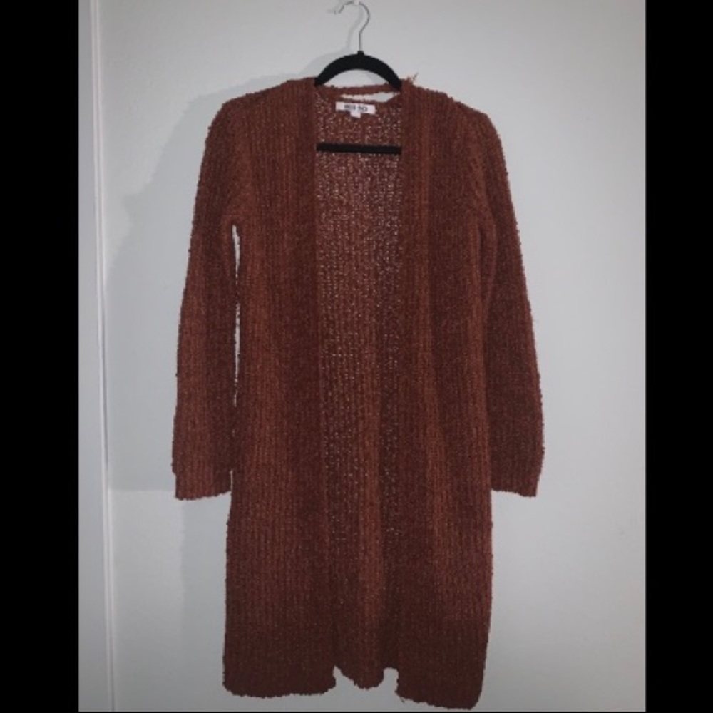 MIMI CHICA Long Knitted Brown Sweater